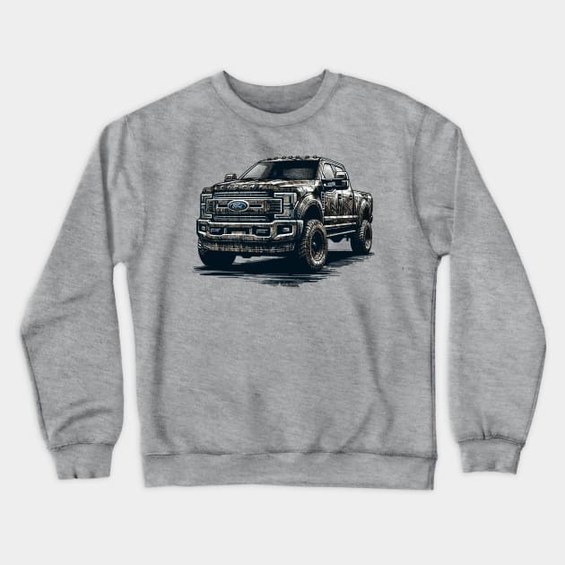 Ford F-350 Crewneck Sweatshirt by Vehicles-Art